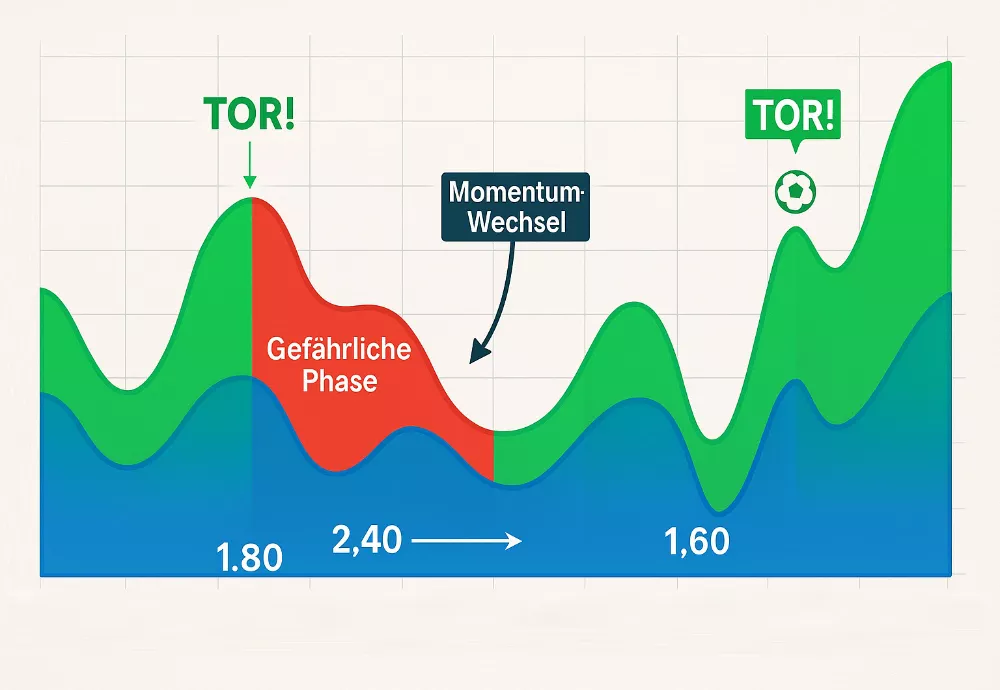 Momentum im Spielverlauf erkennen - Analyse von Spielphasen und Quotenänderungen