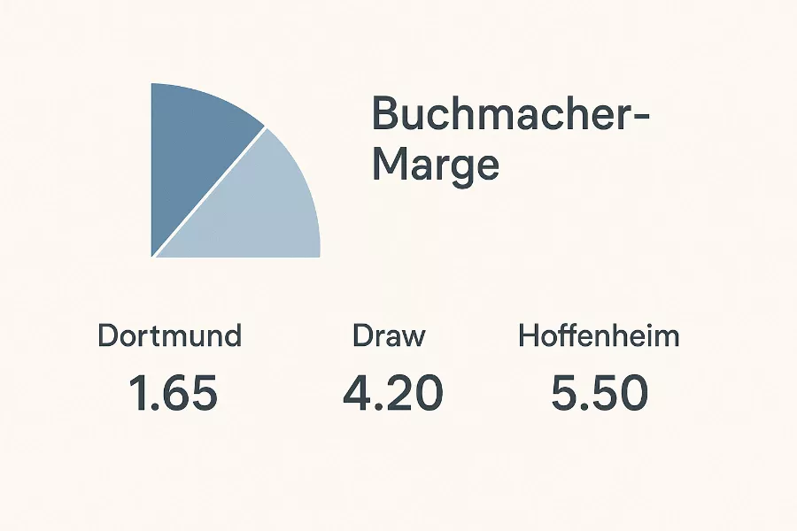 Quotenschlüssel und Buchmacher-Marge - Visualisierung der Gewinnmarge bei Sportwetten