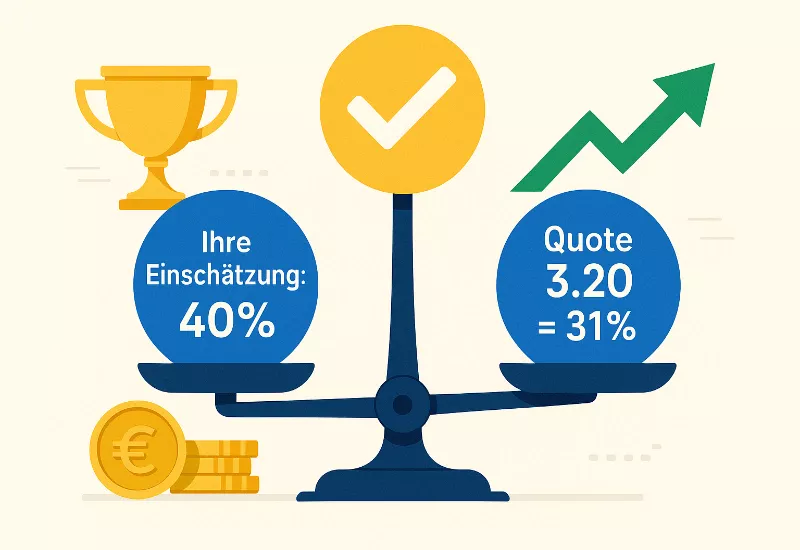 Value-Wetten Strategie - Konzept und Beispiel für profitable Sportwetten
